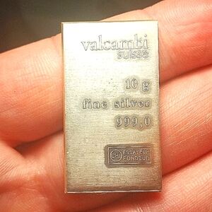 SALE 10g silver valcambi suisse 999,0 bar Fine Silver Bars